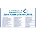  شركة قطر للطاقة تعلن عن فتح باب التوظيف علي أكثر من 100 وظيفة شاغرة لمختلف التخصصات 25-2-2024