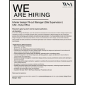 WE ARE HIRING  Interior design Fit-out Manager (Site Supervision) UAE - Dubai Office